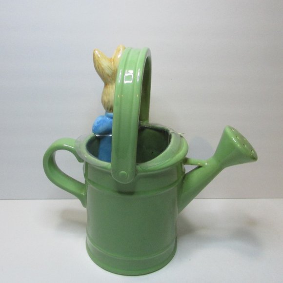 vintage Beatrix Potter Teleflora Peter Rabbit Watering Can vase holder spring - Picture 6 of 11